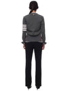 Cotton 4-Bar Milano Classic V-Neck Cardigan Medium Grey - THOM BROWNE - BALAAN 6