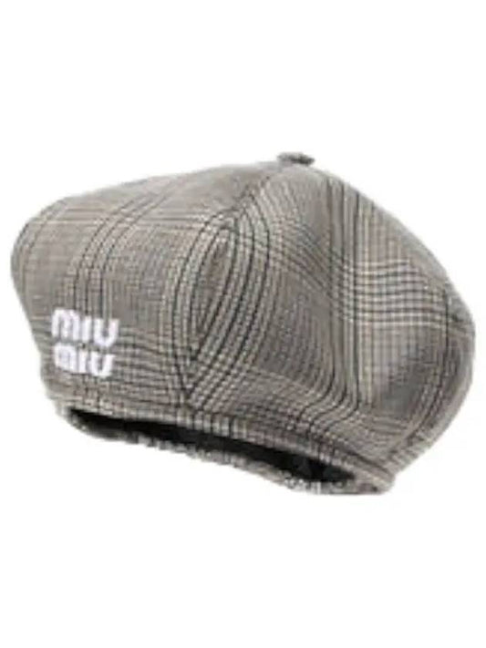 Prince of Wales Check Wool Hat Women s - MIU MIU - BALAAN 1