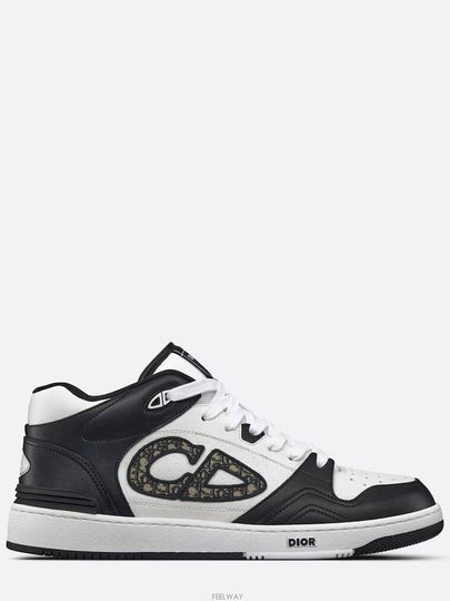 B57 High Top Sneakers Black White - DIOR - BALAAN 2