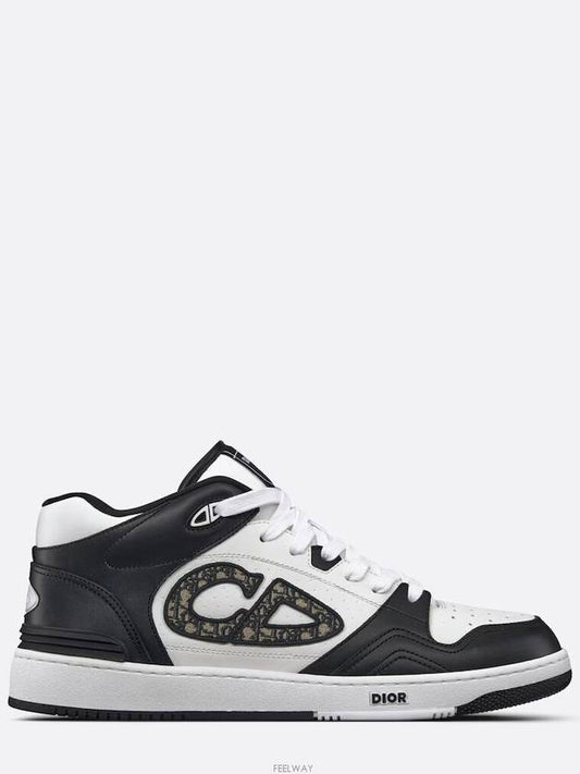 B57 Mid Top Sneakers Black White - DIOR - BALAAN 2