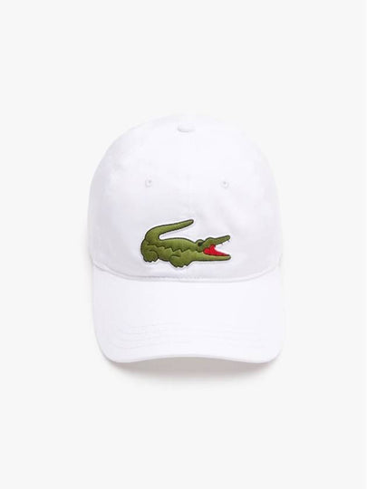 Embroidered Logo Organic Cotton Ball Cap White - LACOSTE - BALAAN 2