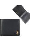 Tiny Monogram Half Wallet Black Gold - SAINT LAURENT - BALAAN 3