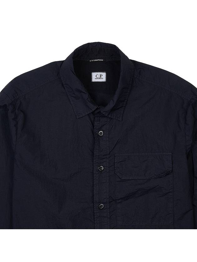 Tylon L Button Long Sleeve Shirt Navy - CP COMPANY - BALAAN 4