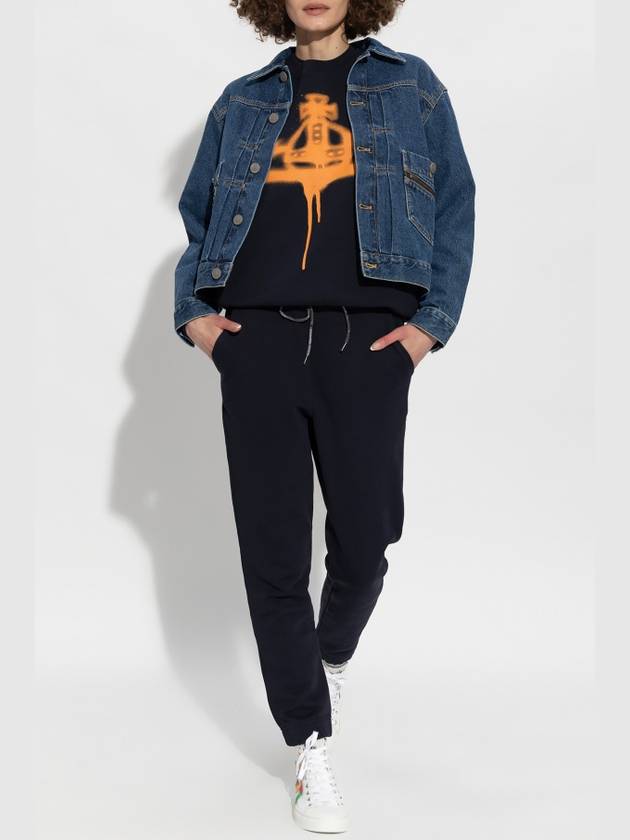 Spray ORB Raglan Sweatshirt Navy - VIVIENNE WESTWOOD - BALAAN 3