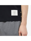 Men's Three Stripes Pocket Mercerized Short Sleeve Polo Shirt Navy - THOM BROWNE - BALAAN 3