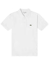 Men's Logo Classic Fit Cotton Short Sleeve Polo Shirt White - LACOSTE - BALAAN 1