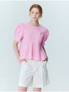 Back ribbon detail peplum blouse pink - OPENING SUNSHINE - BALAAN 4