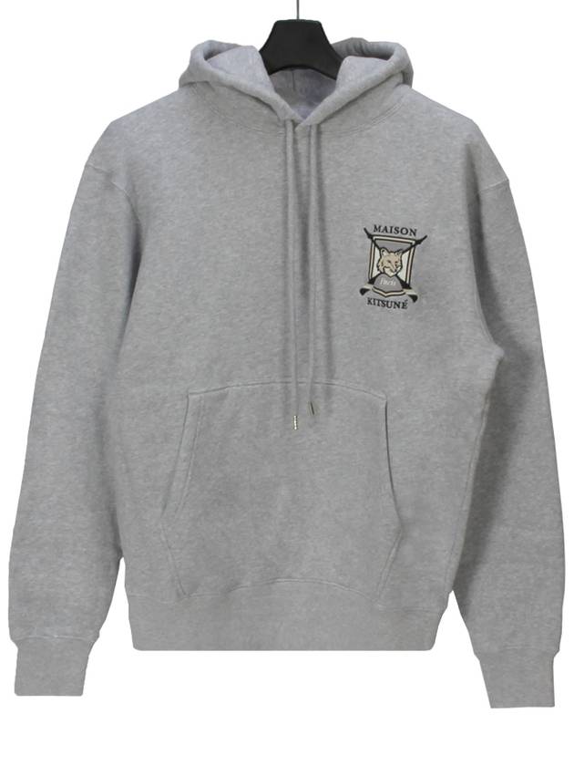 College Fox Embroidered Hoodie Grey - MAISON KITSUNE - BALAAN 2