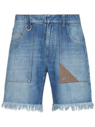 Fringe Denim Shorts Blue - FENDI - BALAAN 2