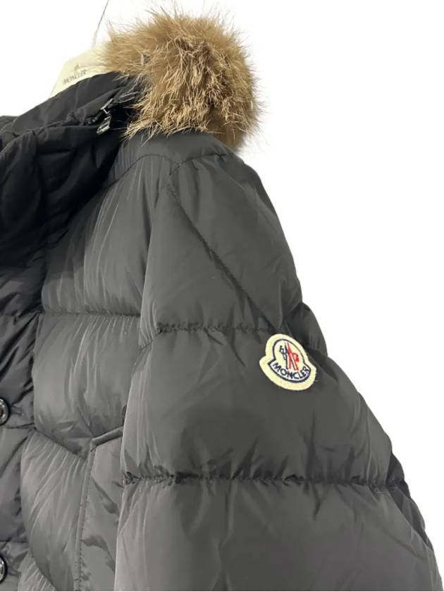 Cluny Long Down Jacket Black - MONCLER - BALAAN 4