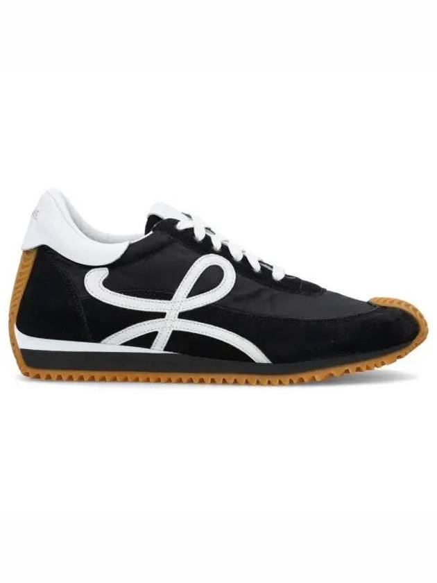 Flow Runner Nylon Suede Low Top Sneakers Black - LOEWE - BALAAN 2