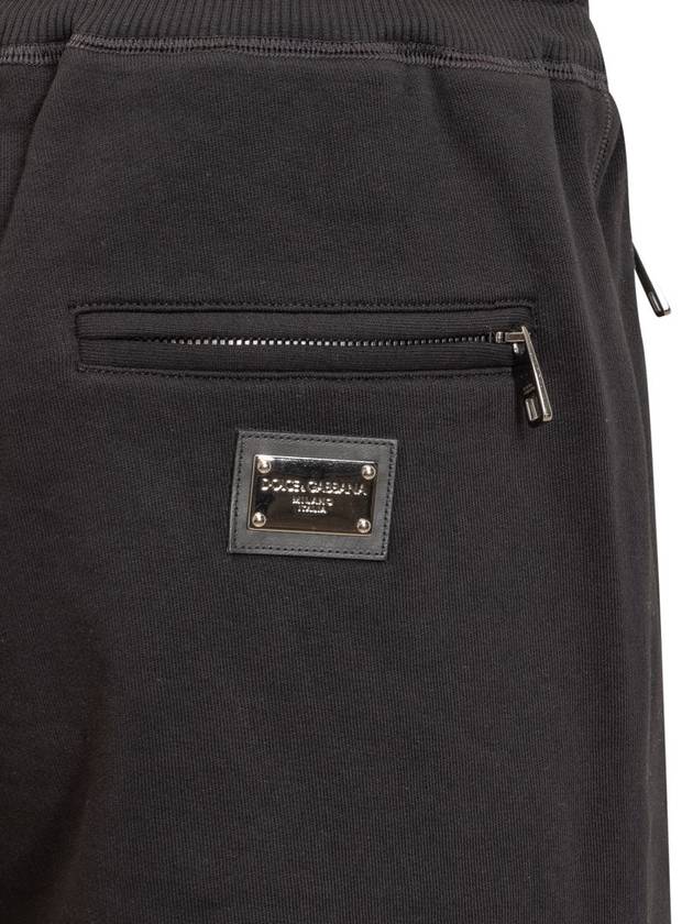 Men's Essential Logo Jersey Jogging Shorts Black - DOLCE&GABBANA - BALAAN 5