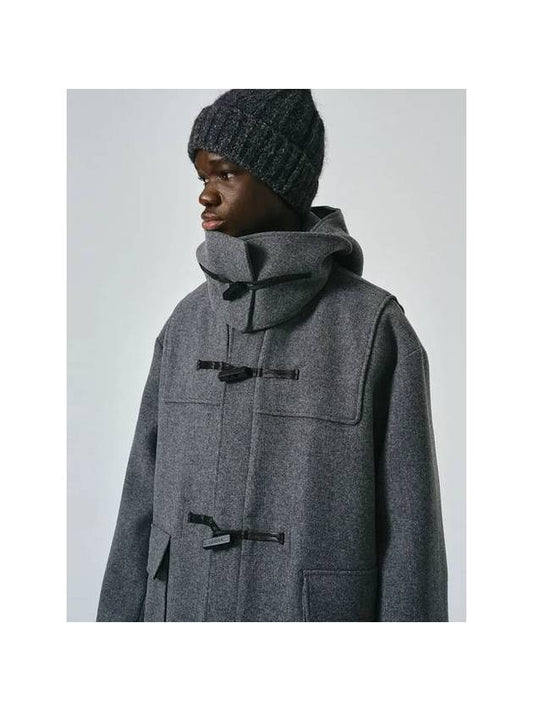 Neuer Overfit Hooded Duffel Coat Double Coat Gray - NOIRER - BALAAN 1