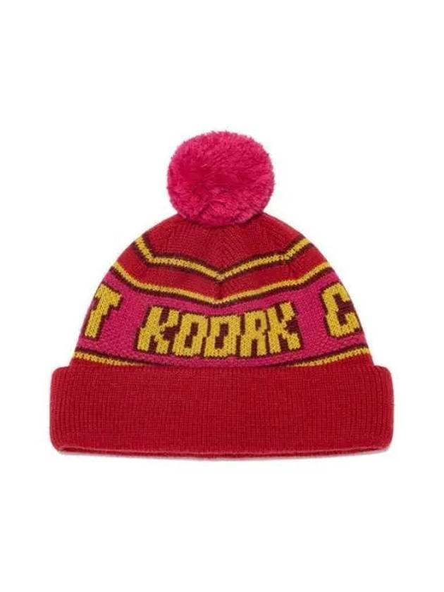 KODAK Apparel Color Rest Jacquard Drop Beanie PINK - KODO - BALAAN 1