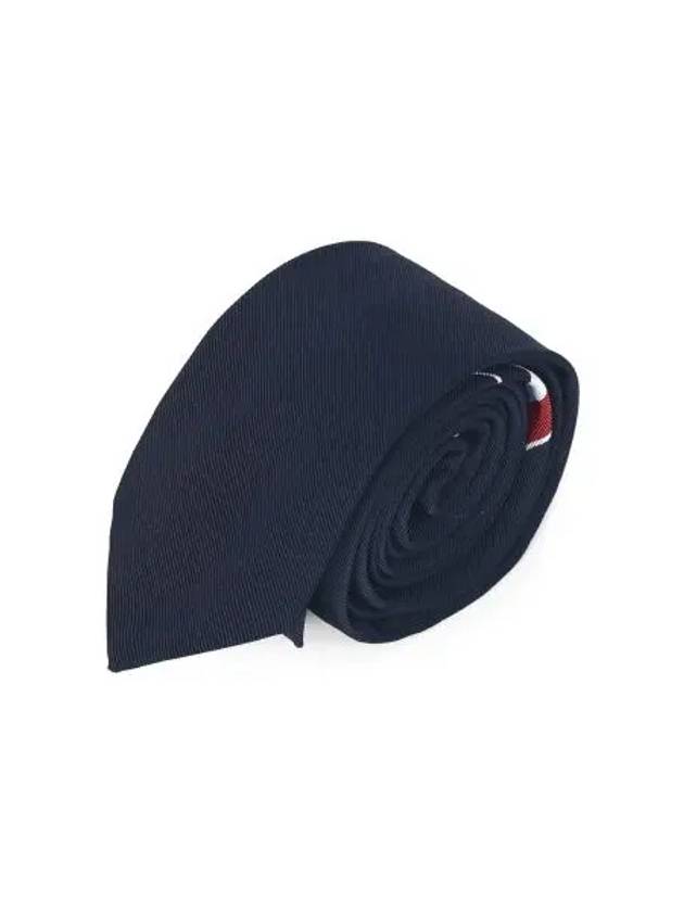 Men's Grosgrain Stripe Tie Dark Navy - THOM BROWNE - BALAAN 3