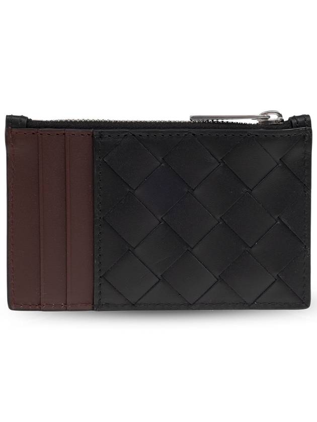 Bottega Veneta Leather Card Case, Men's, Black - BOTTEGA VENETA - BALAAN 3