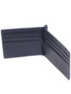 Intrecciato Money Clip Leather Half Wallet Navy - BOTTEGA VENETA - BALAAN.