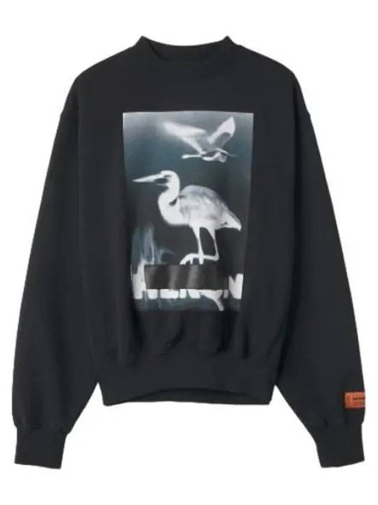 Heron Preston Print Sweatshirt Black T Shirt - HERON PRESTON - BALAAN 1