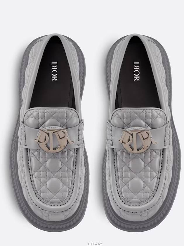 Buffalo Leather Loafers Grey - DIOR - BALAAN 4