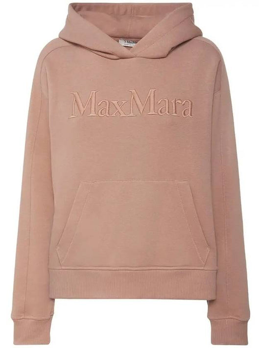 MAESTRO logo embroidery brushed hoodie rose beige 2399260233 003 - MAX MARA - BALAAN 2