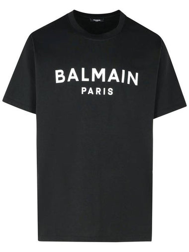 Balmain Black Cotton T-Shirt - BALMAIN - BALAAN 1