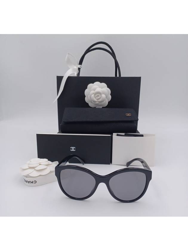 Eyewear Pantos Lettering Acetate Sunglasses Black - CHANEL - BALAAN 5