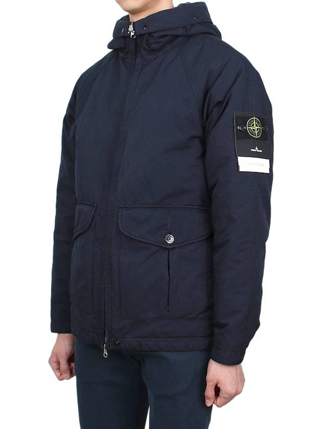 Logo David TC Down Hooded Jacket Navy - STONE ISLAND - BALAAN 5