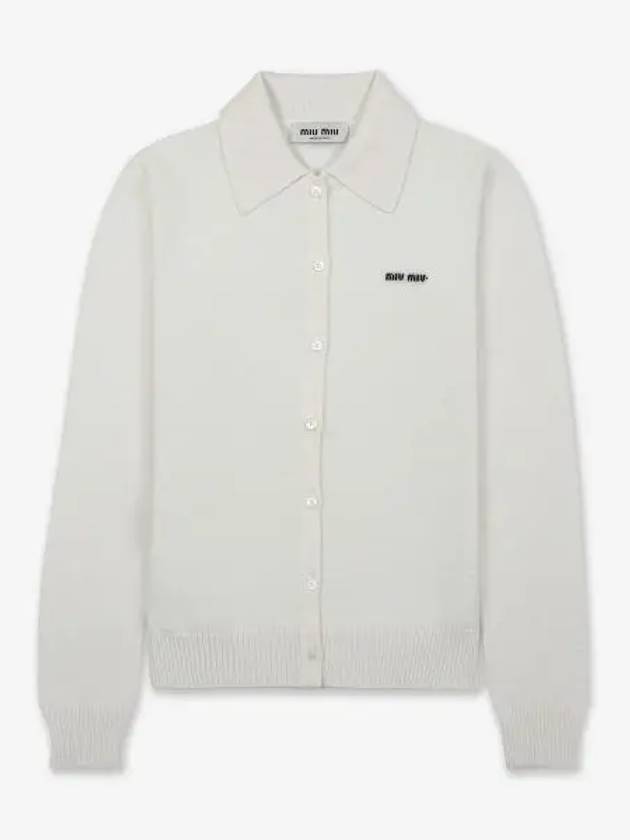 Cashmere Knit Cardigan White - MIU MIU - BALAAN 2