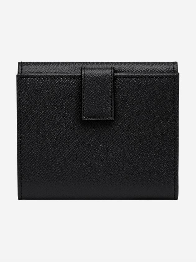 Gancini Leather Half Wallet Black - SALVATORE FERRAGAMO - BALAAN 6