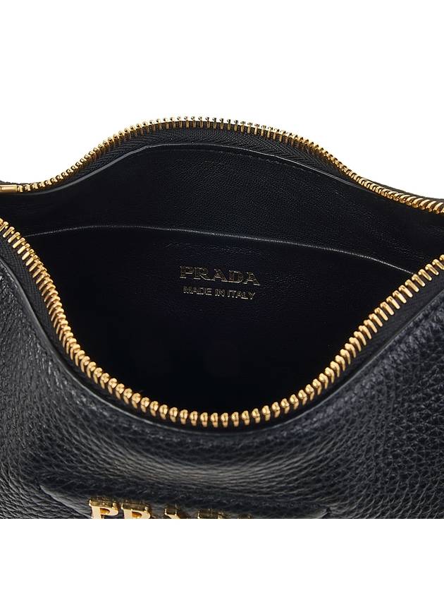 Vitello Dino Leather Shoulder Bag Black - PRADA - BALAAN 11