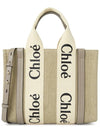 Woody Small Canvas Tote Bag Musk Grey - CHLOE - BALAAN 2