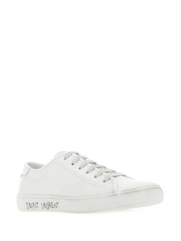 Men's Malibu Low Top Sneakers White - SAINT LAURENT - BALAAN 3