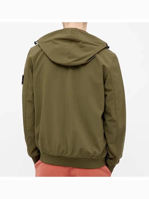 Men's Light Soft Shell R Hooded Jacket Khaki - STONE ISLAND - BALAAN 4