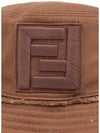 Logo Patch Bucket Hat Brown - FENDI - BALAAN 3