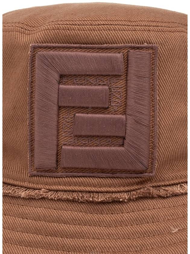 Logo Patch Bucket Hat Brown - FENDI - BALAAN 3