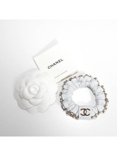 CC chain leather hairband hair giblet champagne gold AA8256 - CHANEL - BALAAN 2