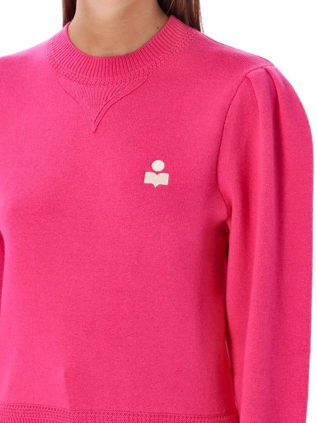 Women's Kelaya Logo Patch Knit Top Fuchsia - ISABEL MARANT ETOILE - BALAAN 4