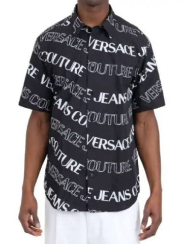 24 LOGOWAVE SHORT SLEEVED SHIRT 76GAL212 NS405 899 sleeve - VERSACE - BALAAN 1