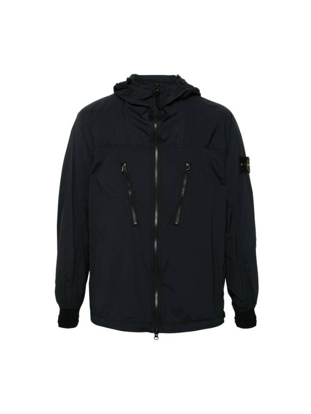 Skin Touch Nylon TC Hooded Jacket Black - STONE ISLAND - BALAAN 2