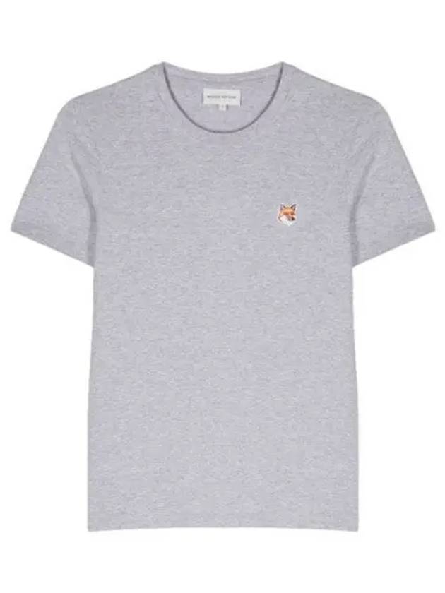 Fox Head Patch Regular Short Sleeve T-Shirt Grey - MAISON KITSUNE - BALAAN 2