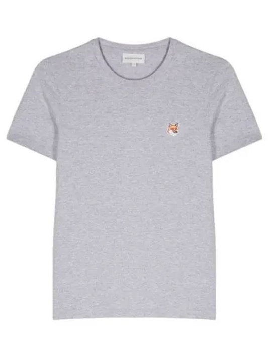 Fox Head Patch Regular Short Sleeve T-Shirt Grey - MAISON KITSUNE - BALAAN 2