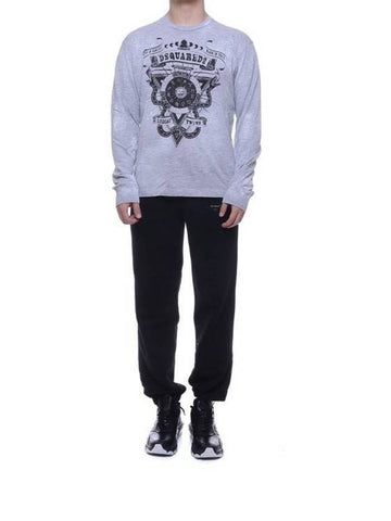 Snake Long Sleeve T-Shirt Grey - DSQUARED2 - BALAAN 1