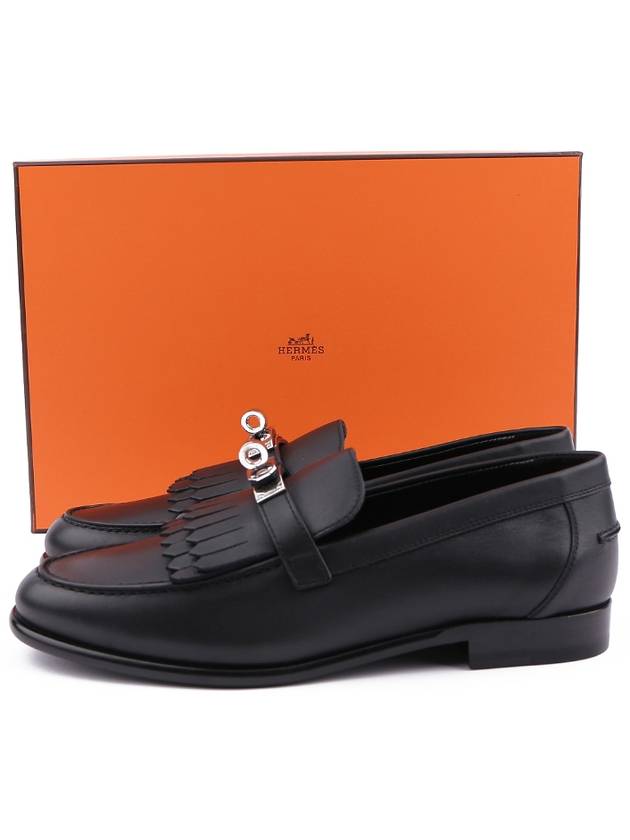 Destin Calfskin Loafers Black - HERMES - BALAAN 3