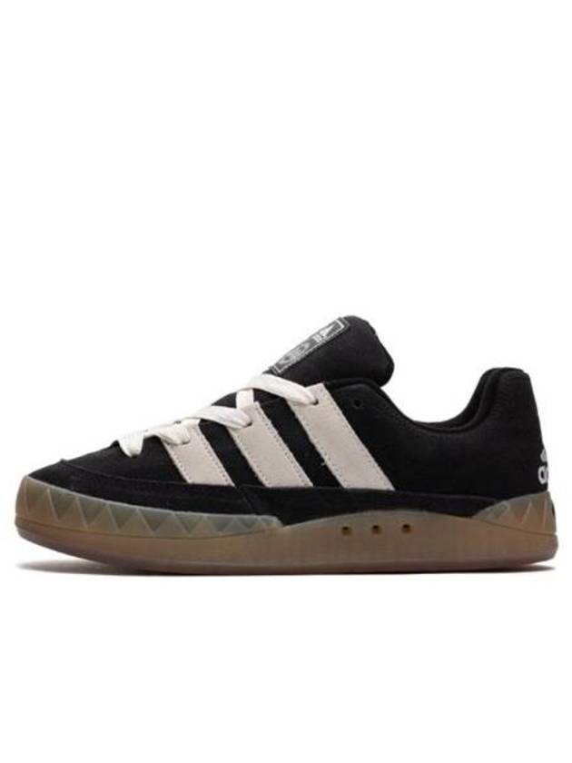 Adimatic 3 Stripe Suede Low Top Sneakers Black - ADIDAS - BALAAN 2