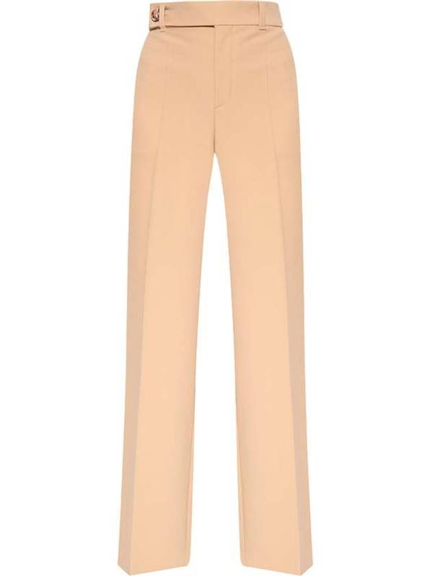 Wool Canvas Flare Slacks Beige - CHLOE - BALAAN 1