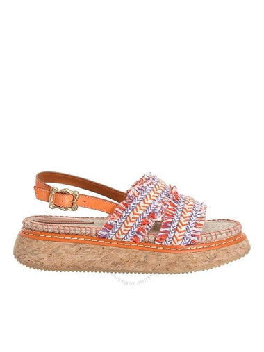 Zimmermann Ladies Orange Fringed Braided Espadrille Sandals, Brand Size 39 (US Size 9) - ZIMMERMANN - BALAAN 1