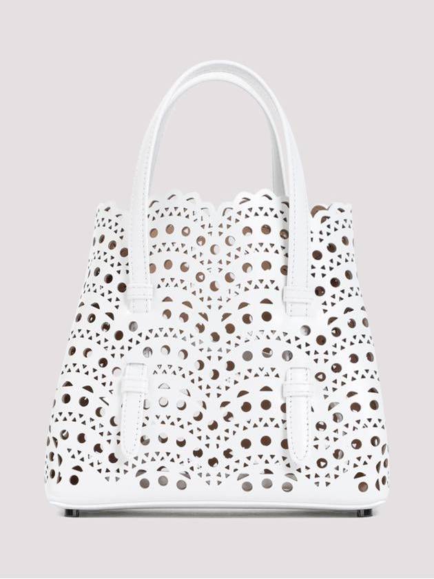 Mina 20 Vienne Wave Lux Calfskin Tote Bag White - ALAIA - BALAAN 3