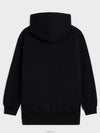 Logo Print Cotton Fleece Oversized Hoodie Black - CELINE - BALAAN 3