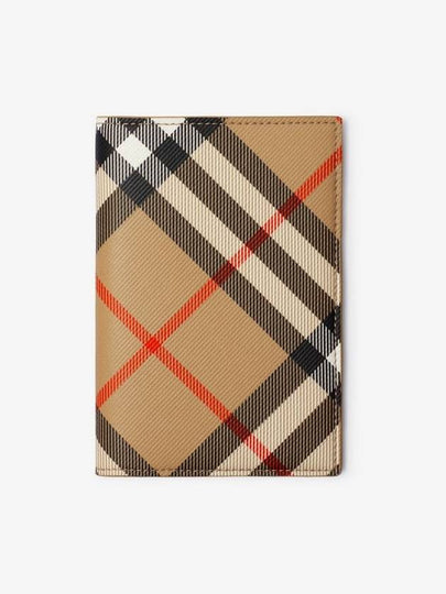 Check Passport Wallet Beige - BURBERRY - BALAAN 2