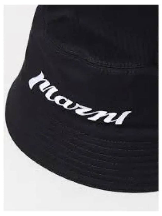 Embroidered Logo Bucket Hat Black - MARNI - BALAAN 2